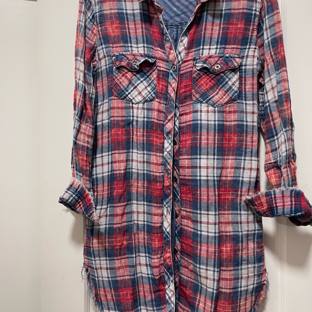Sneak Peek Red and Blue Striped Shirt